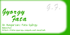 gyorgy fata business card