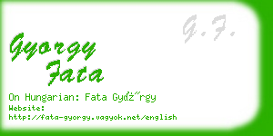 gyorgy fata business card